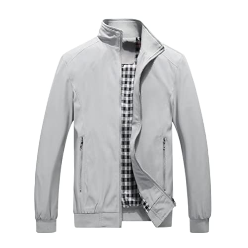 YOUTHUP Mens Summer Bomber Jackets Casual Windbreaker Sports Jacket