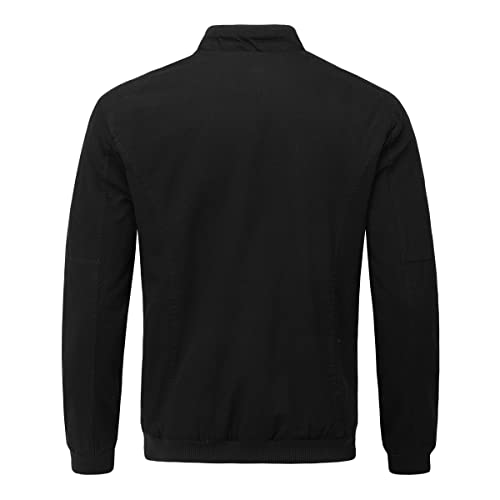 YOUTHUP Mens Bomber Jacket Micro Fleece Lined Spring Casual Cargo Windbreaker Jacket