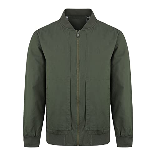 YOUTHUP Mens Classic Bomber Jacket Casual Lightweight Harrington Sports Jackets Zip Windbreaker