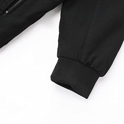 YOUTHUP Mens Bomber Jacket Micro Fleece Lined Spring Casual Cargo Windbreaker Jacket