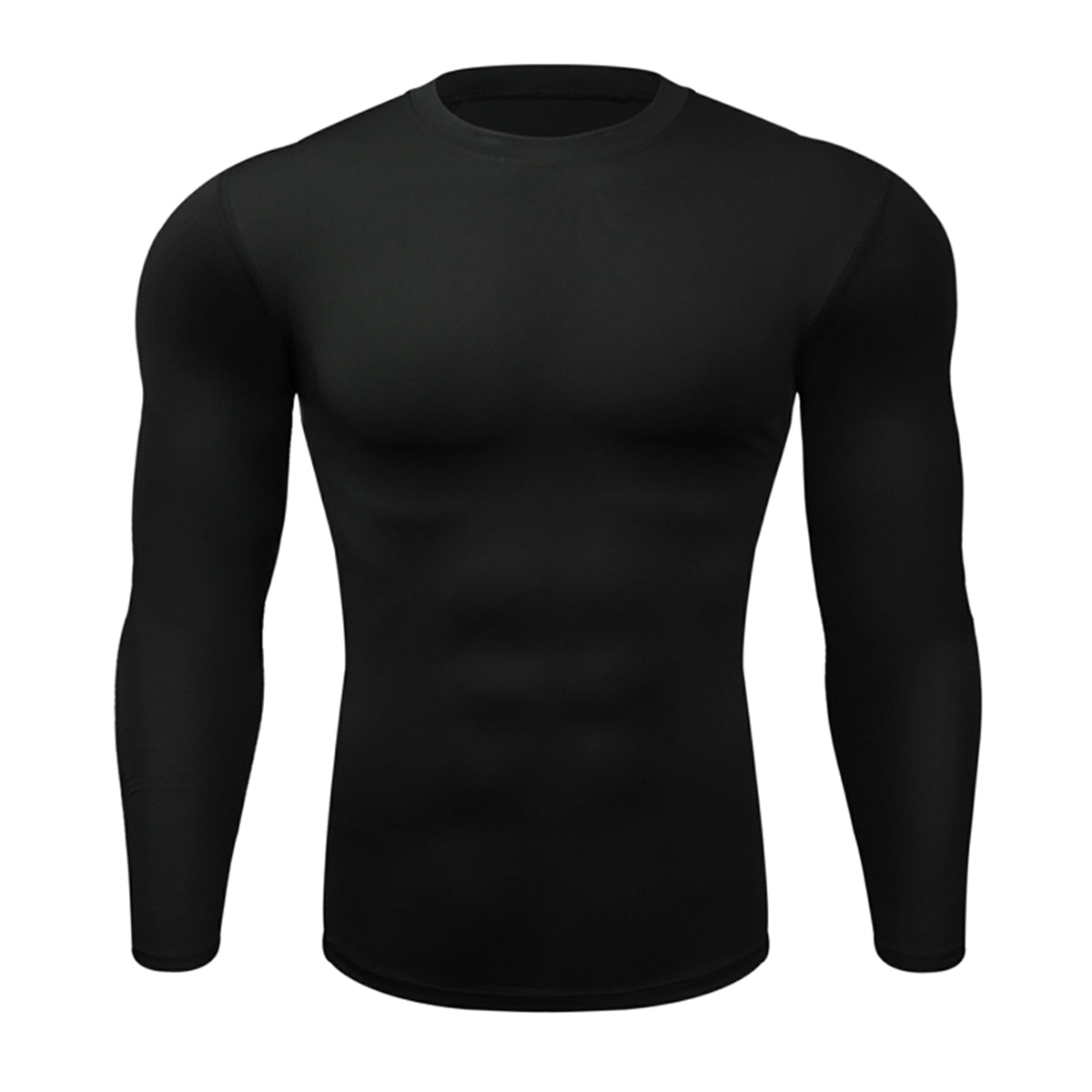 Men's Stretch Slim Fit Long Sleeve T-Shirt 1019 White Gray Line