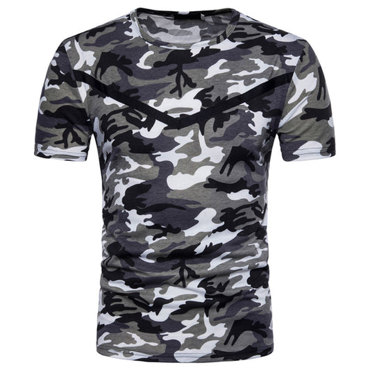 Men's camouflage short-sleeved bottoming shirt short-sleeved T-shirt green