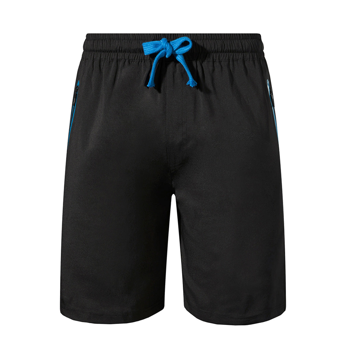 Men's color blocked five quarter sports shorts blue