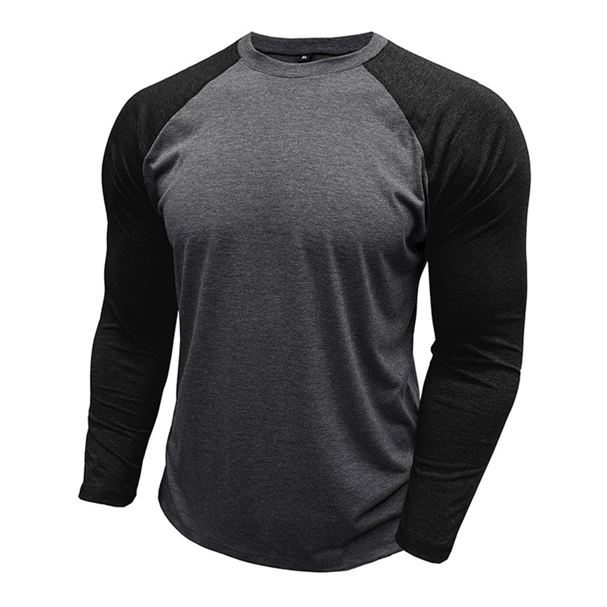 Men's Color Block Long Sleeve T-Shirt Army Green