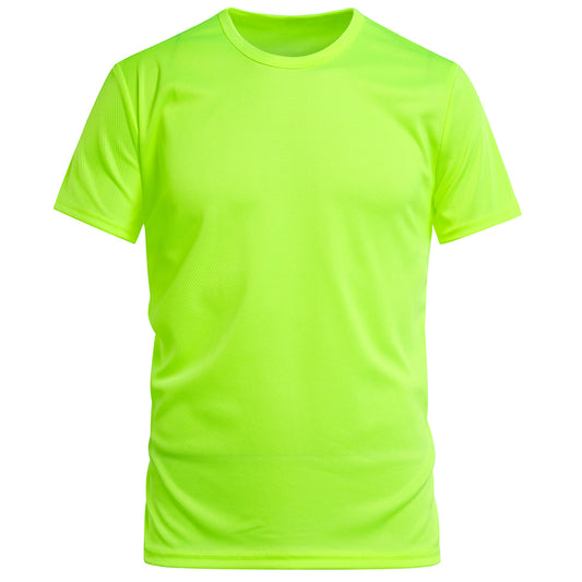 Men's solid color round neck quick-drying short-sleeved T-shirt orange