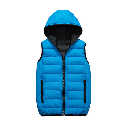 Men's autumn and winter warm casual plus size vest blue