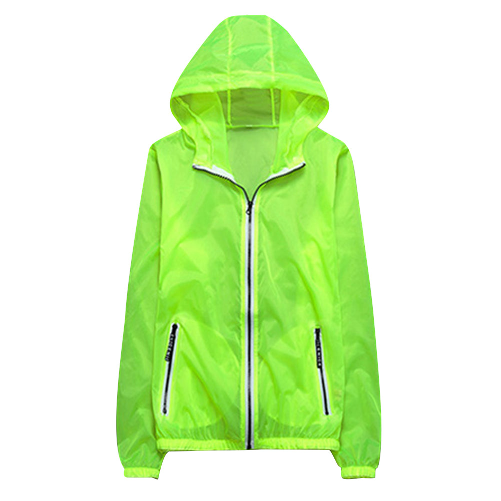 Men's hooded solid color sun protection clothing gray