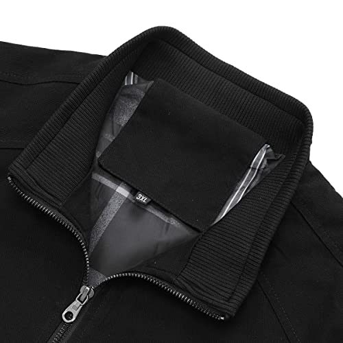 YOUTHUP Men's Jacket Casual Cotton Bomber Jacket Cargo Windbreaker Outwear