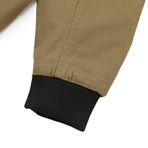 YOUTHUP Men's Jacket Casual Cotton Bomber Jacket Cargo Windbreaker Outwear