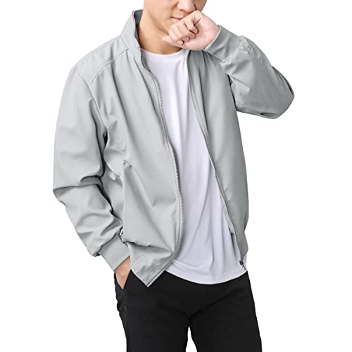 YOUTHUP Mens Summer Bomber Jackets Casual Windbreaker Sports Jacket