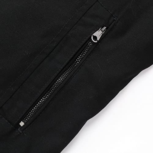 YOUTHUP Mens Bomber Jacket Micro Fleece Lined Spring Casual Cargo Windbreaker Jacket