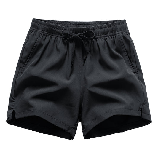 Men's ice silk quick drying casual shorts black