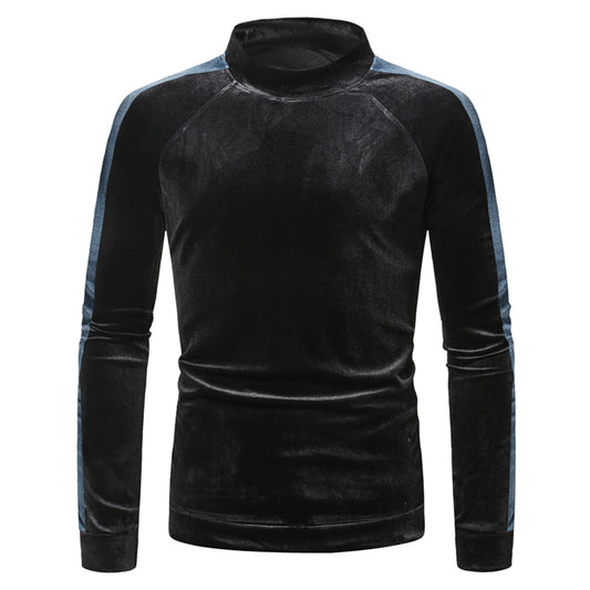 Men's Solid Color Round Neck Short Sleeve T-Shirt Black