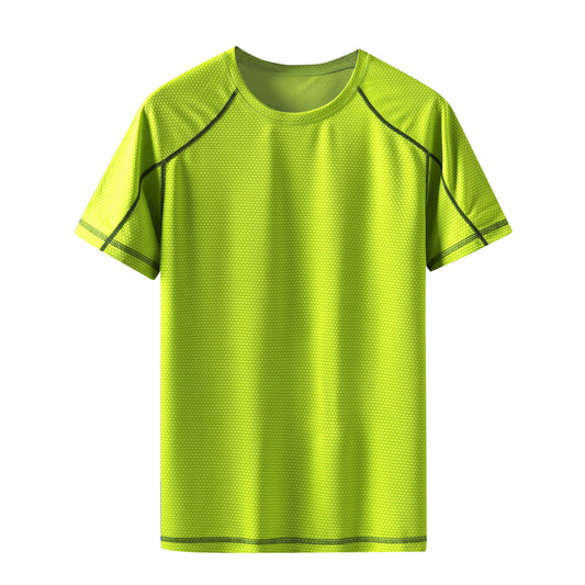Men's Solid Color Breathable Short Sleeve T-Shirt