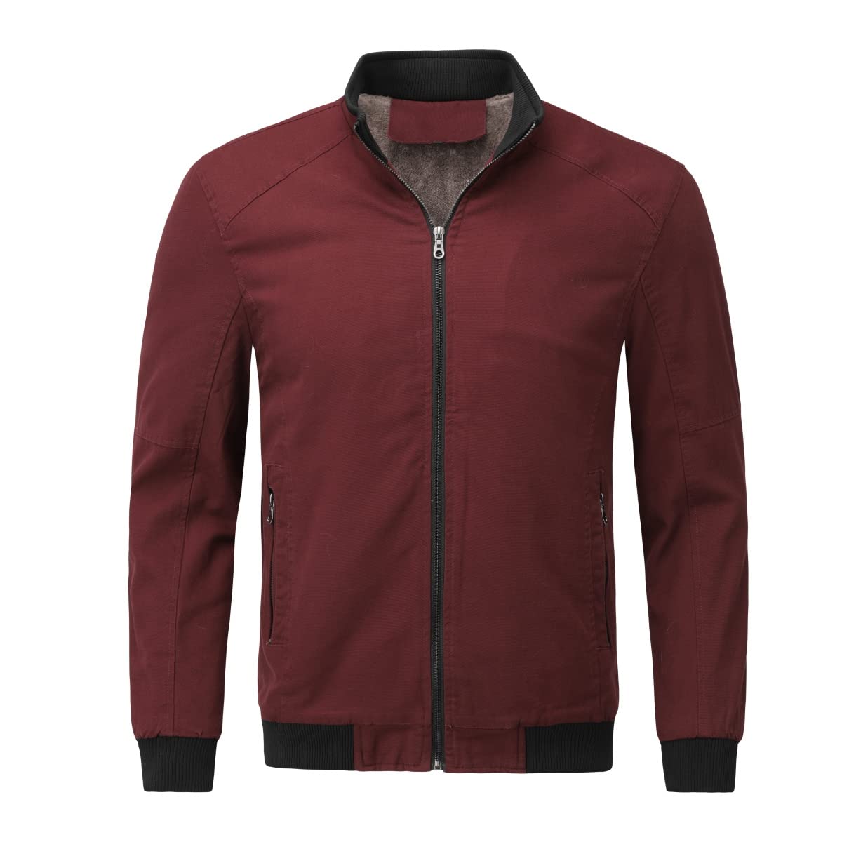 YOUTHUP Mens Bomber Jacket Micro Fleece Lined Spring Casual Cargo Windbreaker Jacket
