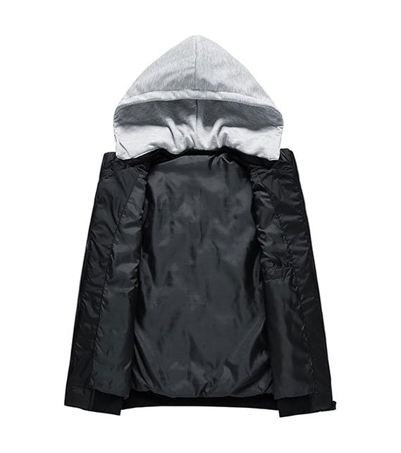 YOUTHUP Men's Outwear Gilets Winter Padded Gilet with Hood Thick Puffer Quilted Body Warmer Sleeveless Jacket