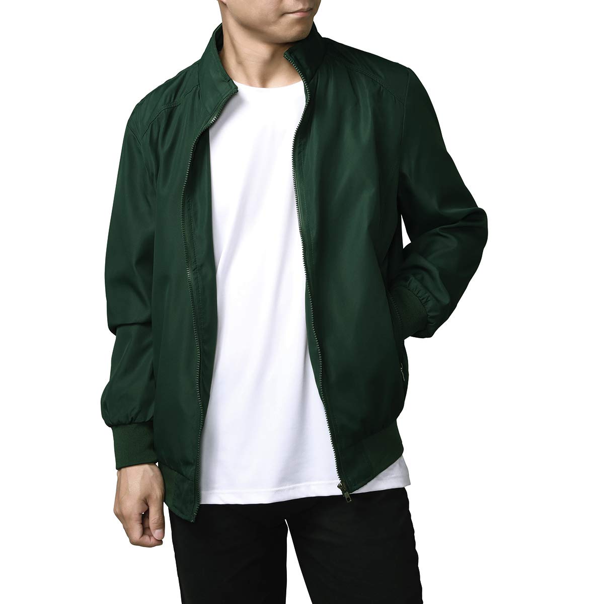 YOUTHUP Mens Summer Bomber Jackets Casual Windbreaker Sports Jacket