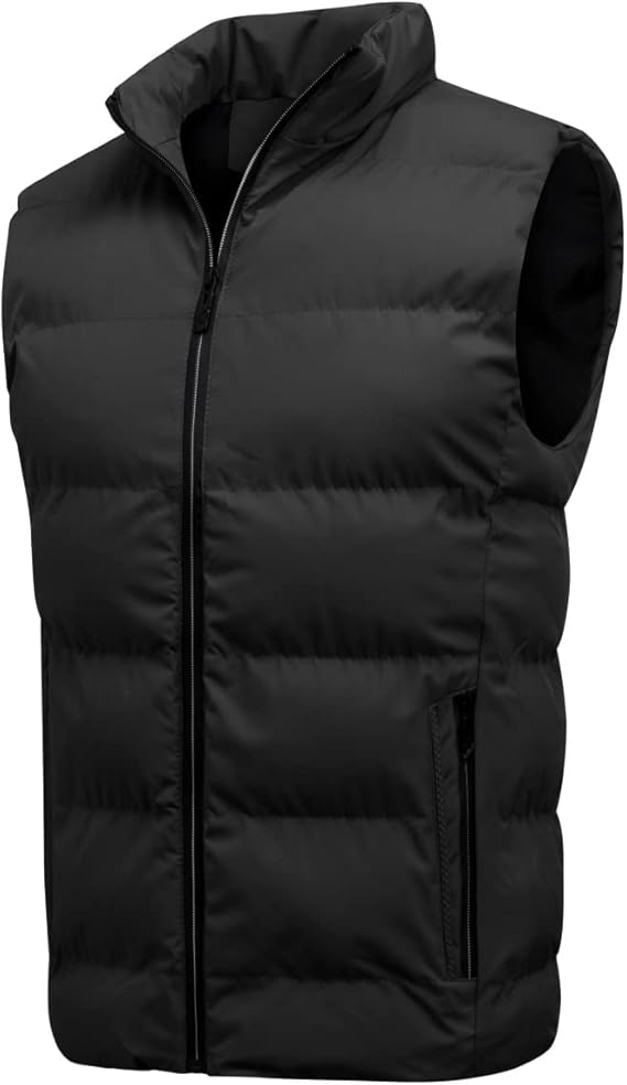 YOUTHUP Men's Sleeveless Down Jacket, Ultra Lightweight Vest, Parka Coat with Zip.