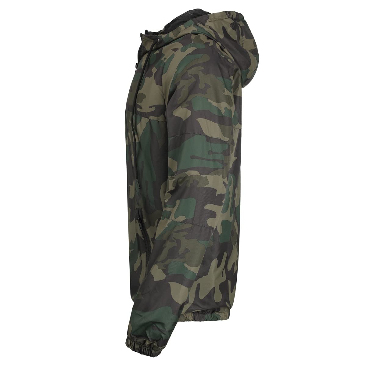 YOUTHUP Mens Camo Bomber Jacket with Hood Lightweight Summer Sports Jacket