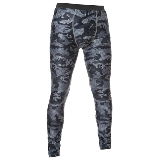 Men's printed quick drying sports pants gray