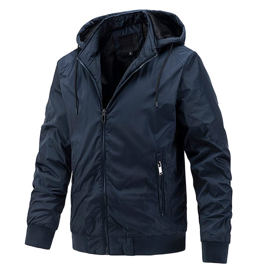 YOUTHUP Mens Hooded Windbreaker Jacket Casual Lightweight Bomber Jacket Sport Jackets