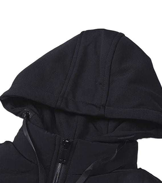 YOUTHUP Men's Gilet with Hood Winter Quilted Body Warmer Thick Windproof Outwear Sleeveless Puffer Coat