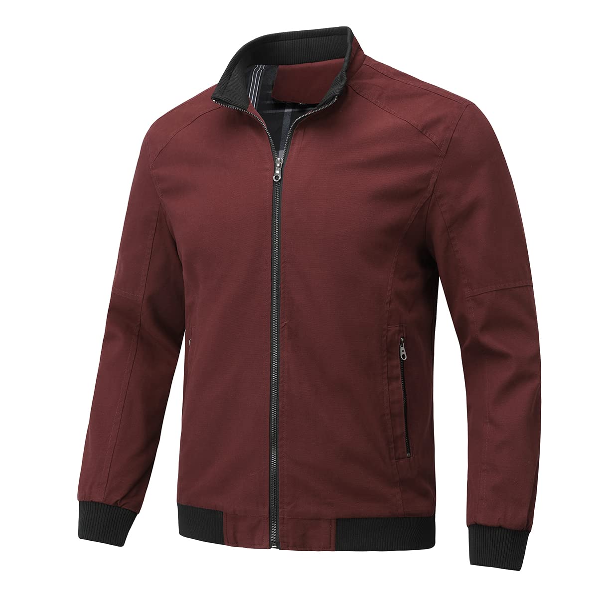 YOUTHUP Men's Jacket Casual Cotton Bomber Jacket Cargo Windbreaker Outwear