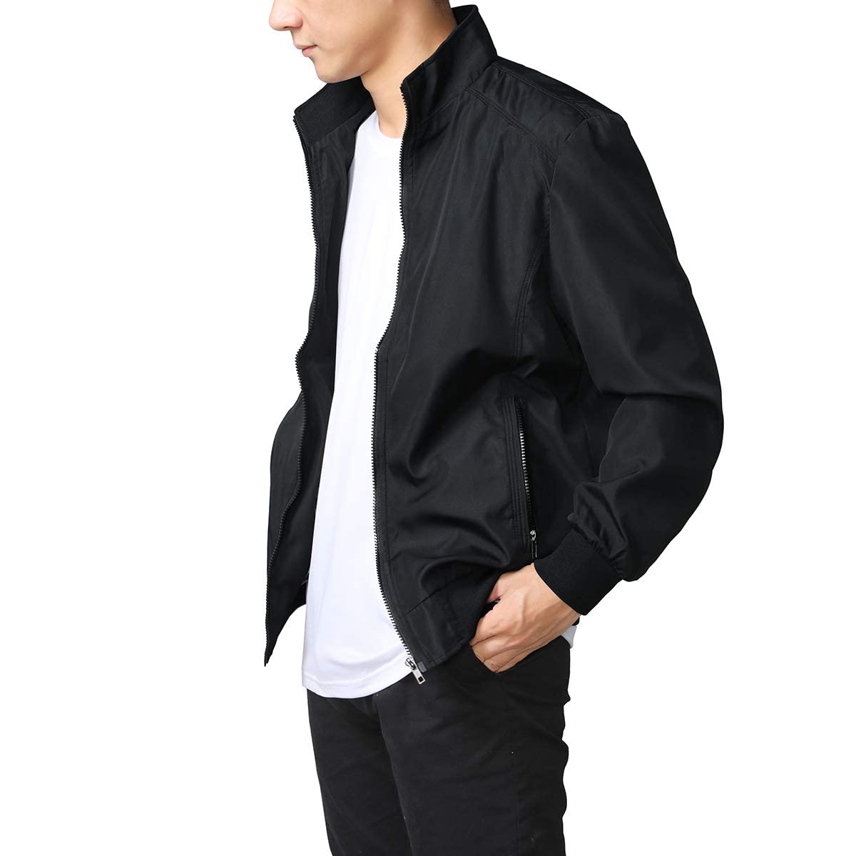 YOUTHUP Mens Summer Bomber Jackets Casual Windbreaker Sports Jacket