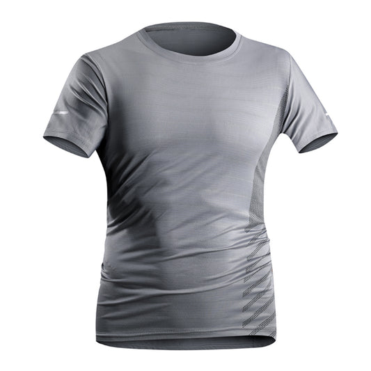 Men's Color Block Round Neck Short Sleeve T-Shirt Lake Blue