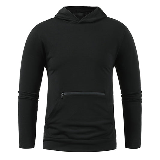 Men's Solid Color Hooded Long Sleeve T-Shirt Army Green