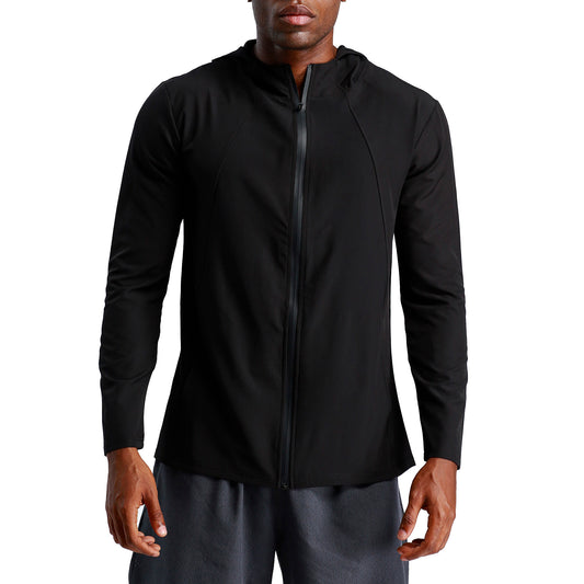 Men's casual hooded sports jacket black