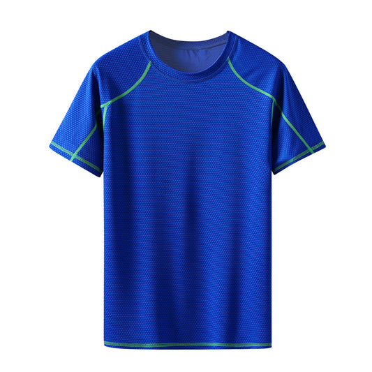 Men's Solid Color Breathable Short Sleeve T-Shirt