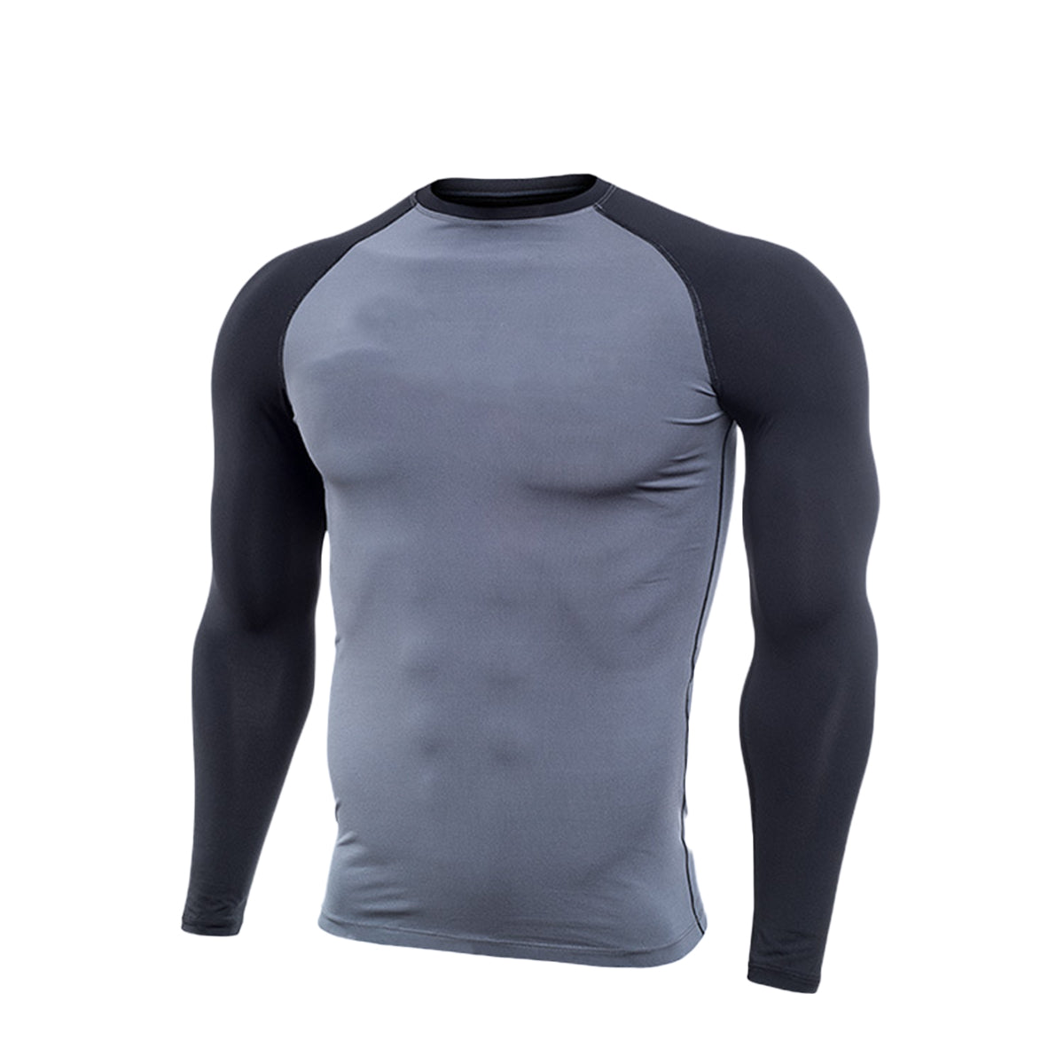 Men's quick-drying T-shirt black + light gray