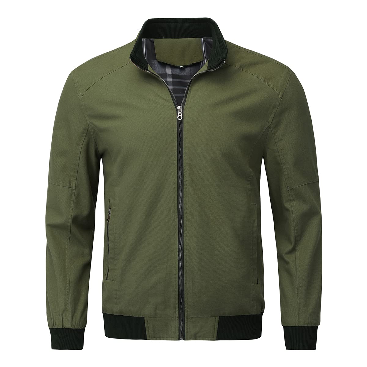 YOUTHUP Men's Jacket Casual Cotton Bomber Jacket Cargo Windbreaker Outwear