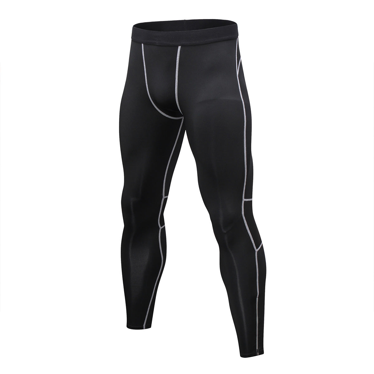 Men's zipper reflective quick drying sports pants with black light gray thread