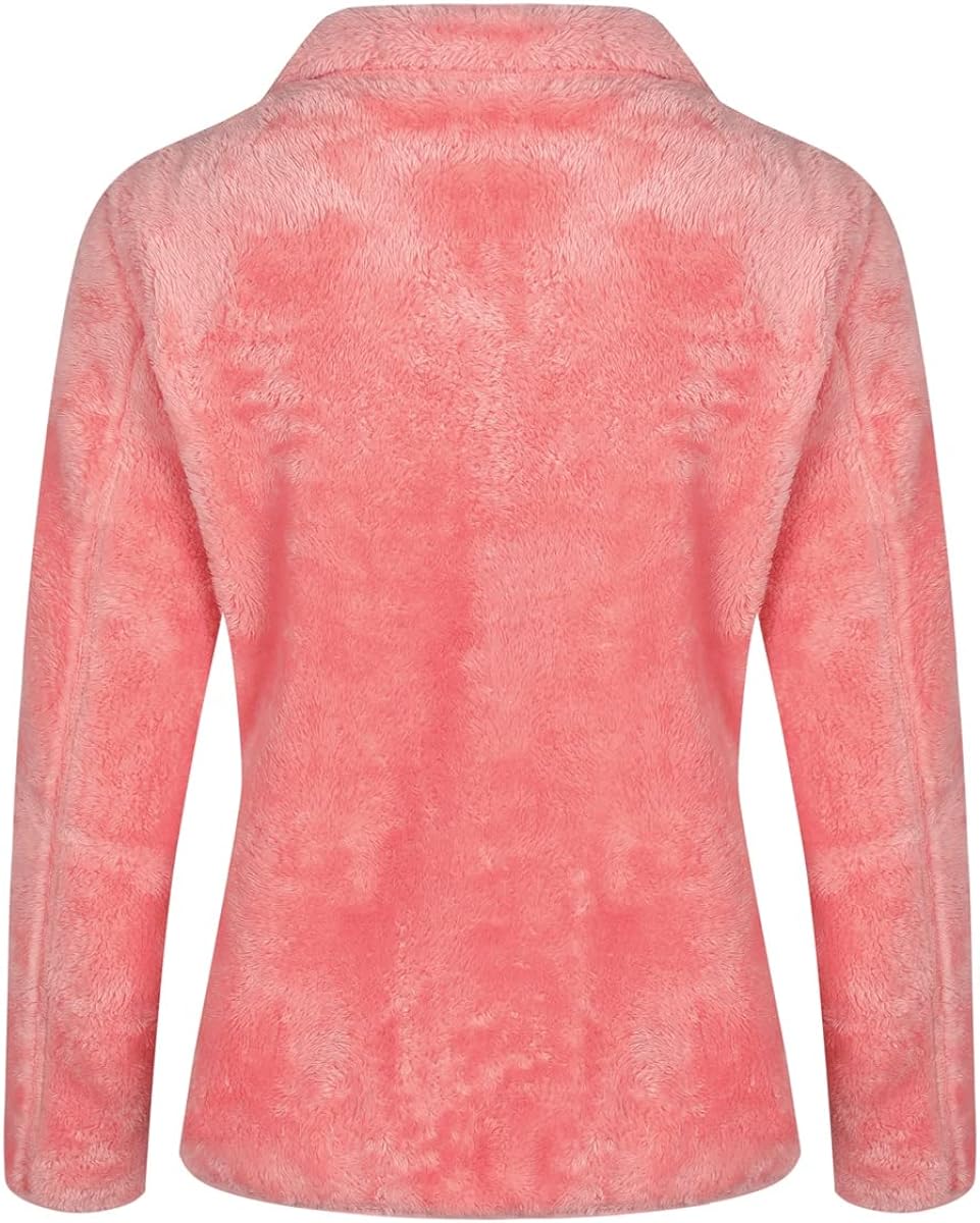 YOUTHUP Womens Fleece Jacket Ladies Lightweight Reversible Full Zip Jacket Soft Outwear