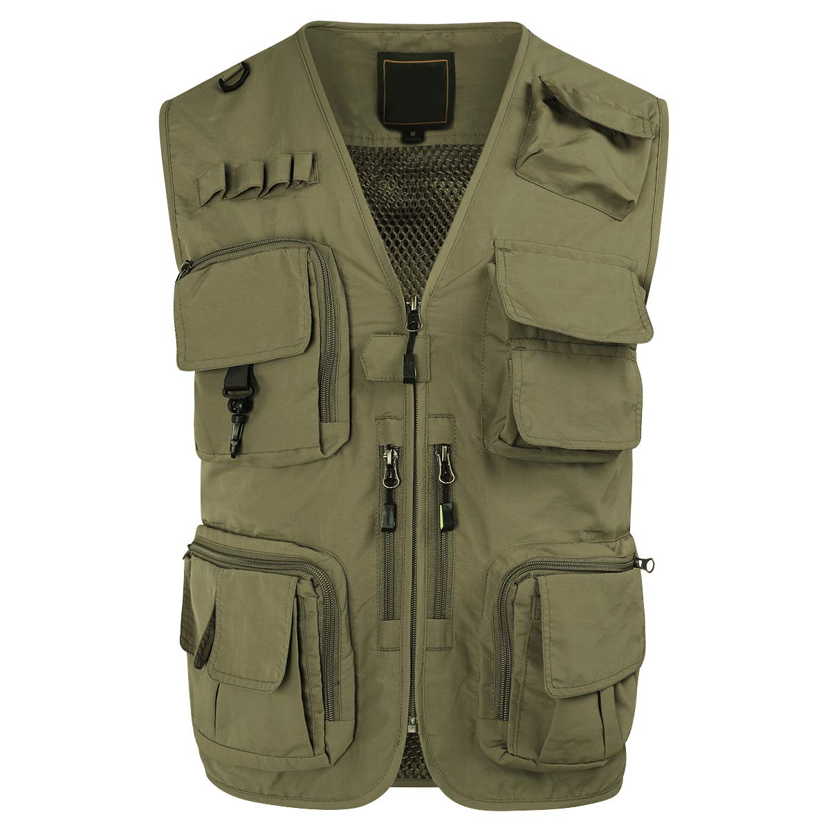 YOUTHUP Men's Outdoor Safari Outwear Gilet Hunting Hiking Fishing Multi Pocket Cargo Vest Quick Dry Photography Mesh Waistcoat Top