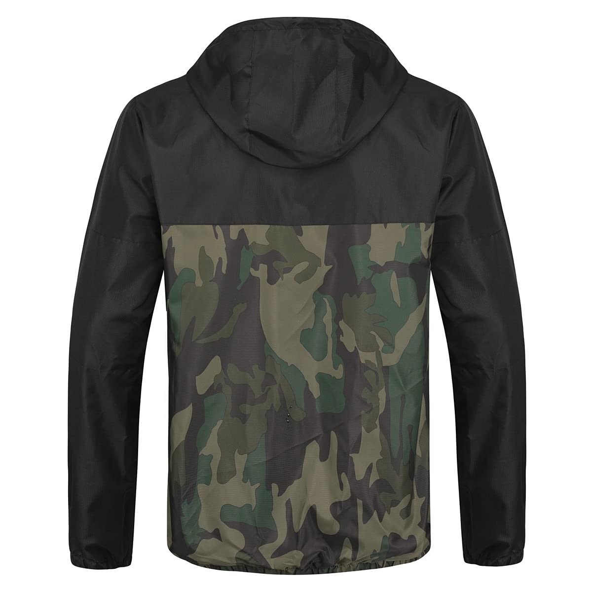 YOUTHUP Mens Camo Bomber Jacket with Hood Lightweight Summer Sports Jacket