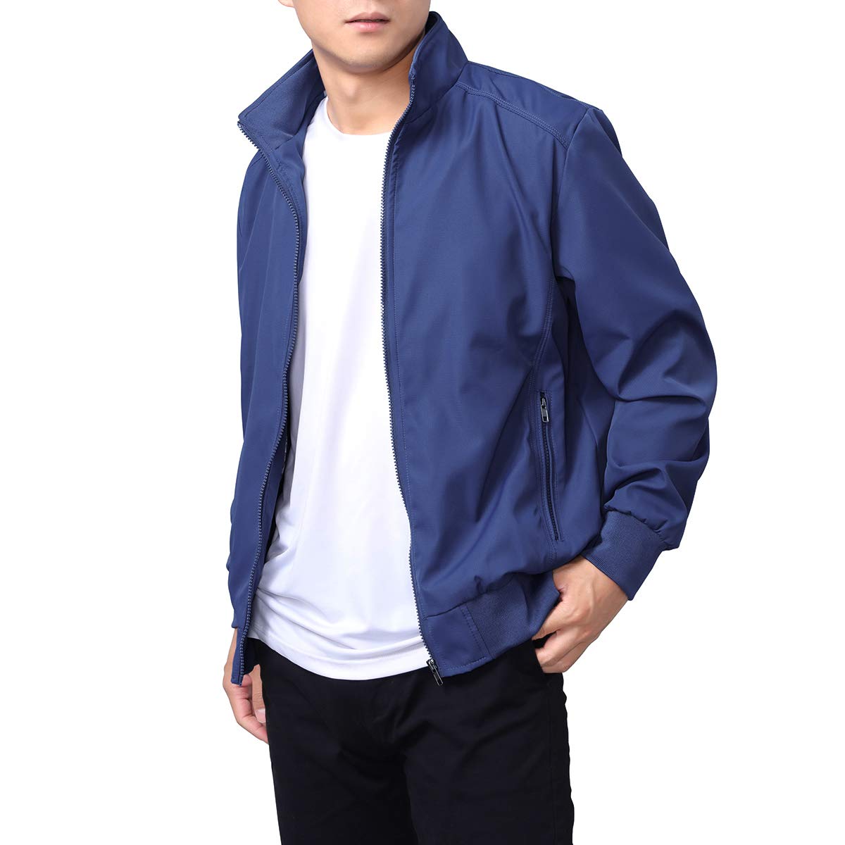 YOUTHUP Mens Summer Bomber Jackets Casual Windbreaker Sports Jacket