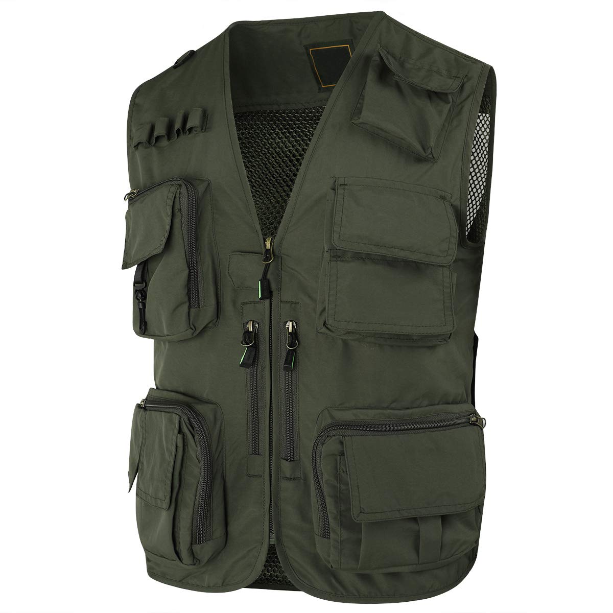 YOUTHUP Men's Outdoor Safari Outwear Gilet Hunting Hiking Fishing Multi Pocket Cargo Vest Quick Dry Photography Mesh Waistcoat Top