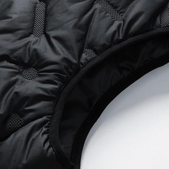 YOUTHUP Men's Sleeveless Quilted Down Jacket, Lightweight Color Hooded Vest, Thick Coats for Winter.