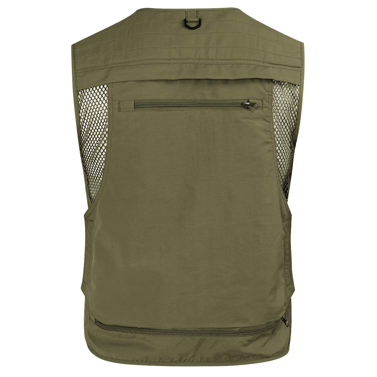 YOUTHUP Men's Outdoor Safari Outwear Gilet Hunting Hiking Fishing Multi Pocket Cargo Vest Quick Dry Photography Mesh Waistcoat Top