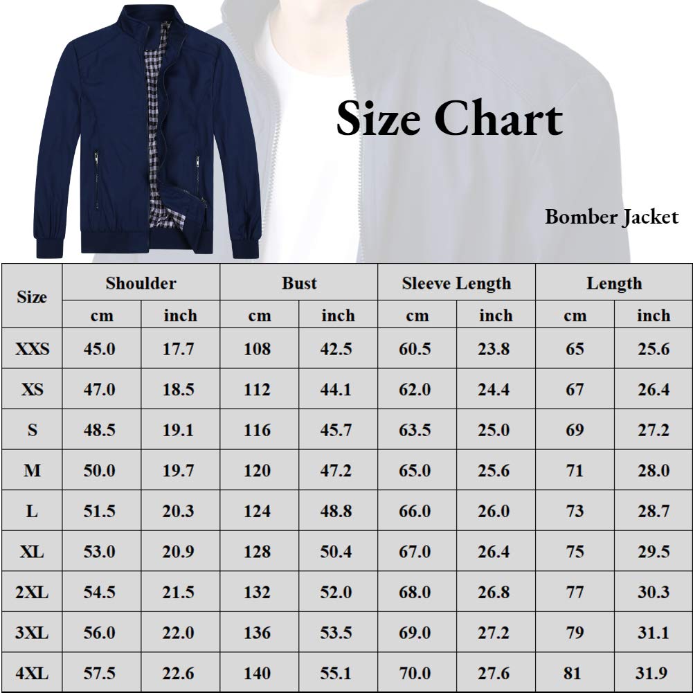 YOUTHUP Mens Summer Bomber Jackets Casual Windbreaker Sports Jacket