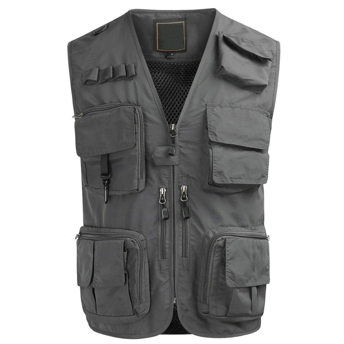 YOUTHUP Men's Outdoor Safari Outwear Gilet Hunting Hiking Fishing Multi Pocket Cargo Vest Quick Dry Photography Mesh Waistcoat Top