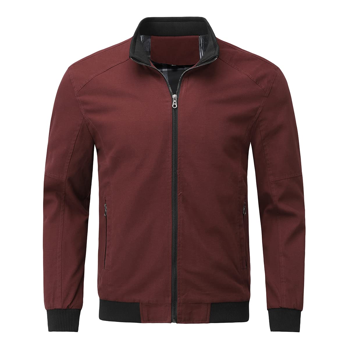 YOUTHUP Men's Jacket Casual Cotton Bomber Jacket Cargo Windbreaker Outwear