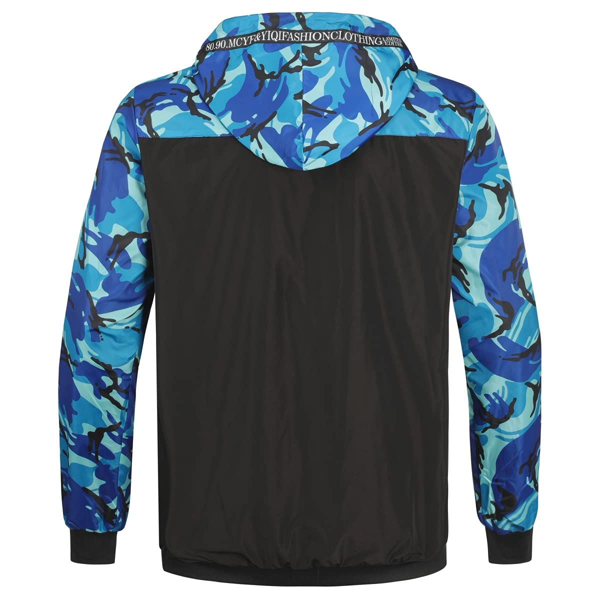 YOUTHUP Mens Camo Bomber Jacket with Hood Lightweight Summer Sports Jacket