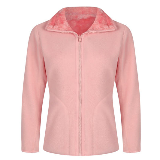 YOUTHUP Womens Fleece Jacket Ladies Lightweight Reversible Full Zip Jacket Soft Outwear