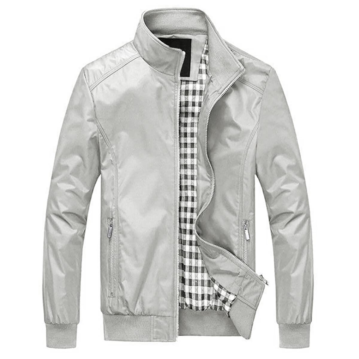 YOUTHUP Mens Summer Bomber Jackets Casual Windbreaker Sports Jacket