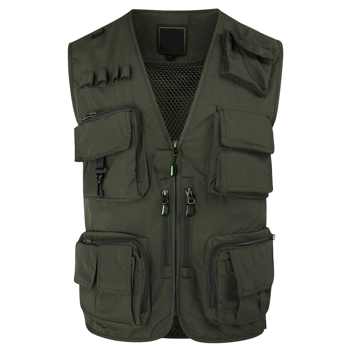 YOUTHUP Men's Outdoor Safari Outwear Gilet Hunting Hiking Fishing Multi Pocket Cargo Vest Quick Dry Photography Mesh Waistcoat Top