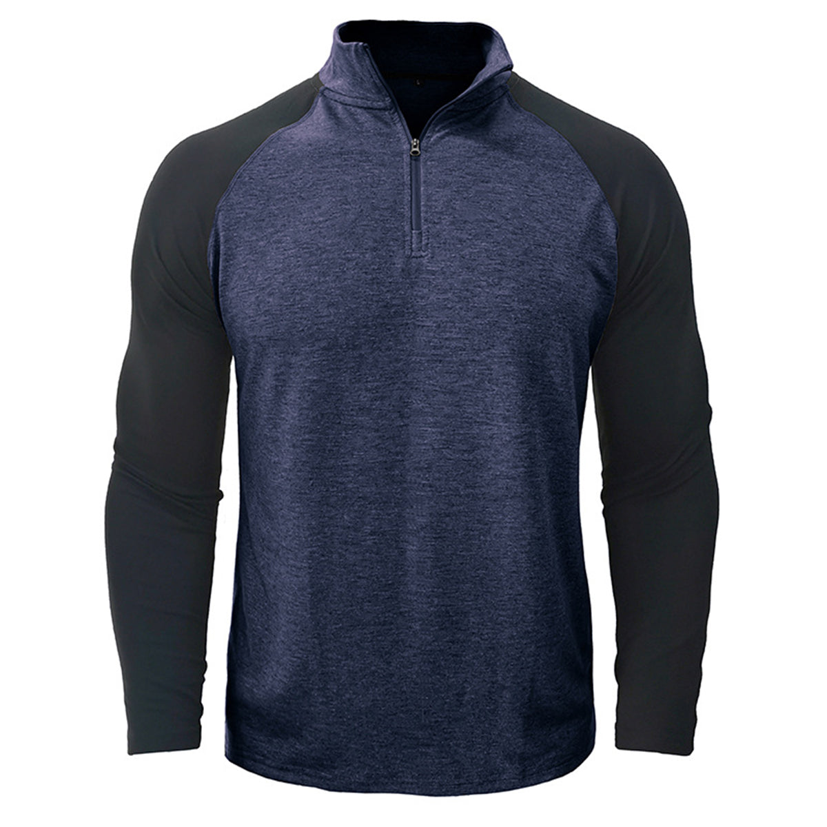 Men's Solid Color Round Neck Long Sleeve T-Shirt Medium Gray